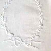 Wreath / Rope Border - White - Table Cloth Square (135 x 135)