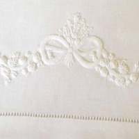 Bow - White - European Cushion Cover (65 x 65)