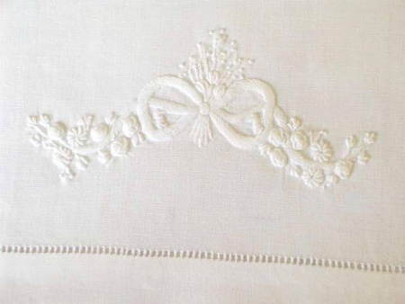 Bow - White - European Cushion Cover (65 x 65)